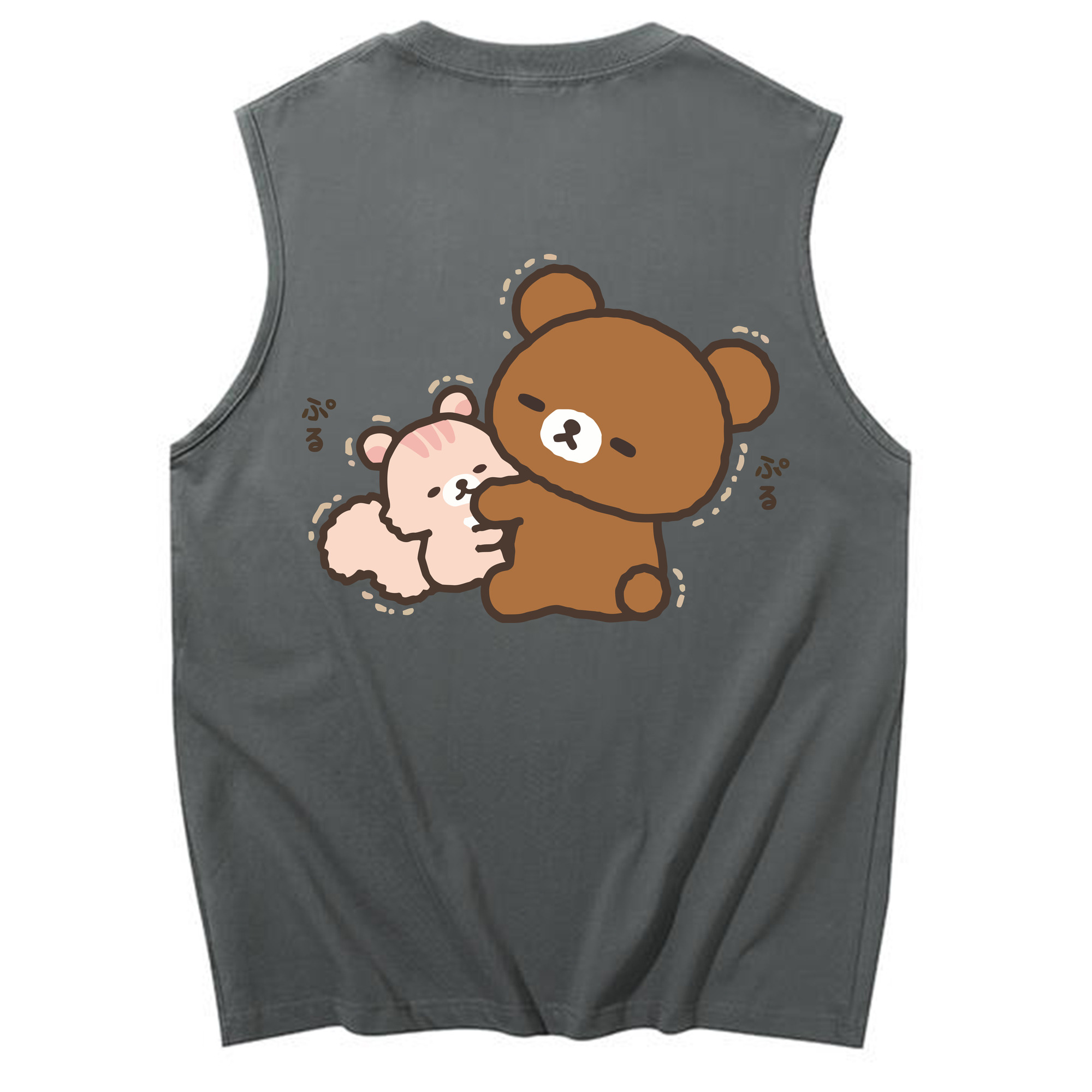 （画像用） リラックマ リラックマ キイロイトリ Rilakkuma Korilakkuma Kiiroitori コットン100％タンクトップ（背面プリント）